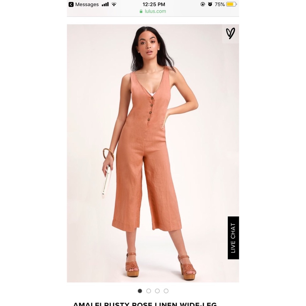 AMALFI RUSTY ROSE WIDE LEG SLEEVELESS JUMPSUIT